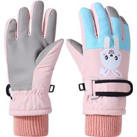 AliExpress Cartoon Children's Ski Gloves, Unisex, Waterproof, Durable, Winter Warm, Children's Split-finger Gloves, Cycling Gloves