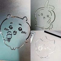 2Pcs Chiikawa 3D Metal Stickers Cute Cartoon Decals Fashion Decorative Labels for Phone Tablet Laptop DIY Accessories Gift Toys