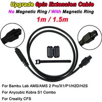 Actual Extension Cable For Bambu lab AMS/AMS 2 Pro/AMS HT 1M 6-pin Bus Cable For X1/P1/H2D Series/Creality CFS/Anycubic Kobra S1