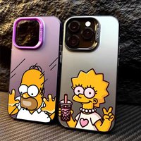 Phone Case For iPhone 17 16e 16 15 14 13 12 11 mini Pro Max X XR XSMAX 8 Air Plus Anti Fall Matte Back S-Simpsons Cartoon Cover
