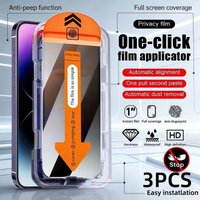 3PCS Privacy Full Screen Protector For iPhone 17 16 15 14 13 12 11Pro Max 16Plus 17Air XS Plus Anti-spy Easy Installation Glass
