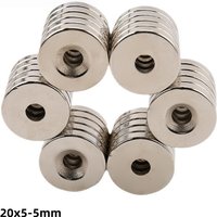 20x5-5 Minor Super Powerful Magnet 20*5 mm Hole 5mm Round Countersunk Magnet 20x5-5mm Neodymium Disc Magnets 20*5-5