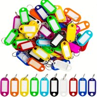 20pcs.Colorful Plastic PP Key Tags, Marking Luggage Labels, Hotel Room Number Classification Signs, Key Rings, Key Chains