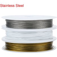1roll Stainless Steel Bracelet Cord Beading Line Thread 0.3 0.38 0.45 0.5 0.6 0.8 1 mm Strong Wire String For DIY Jewelry Making