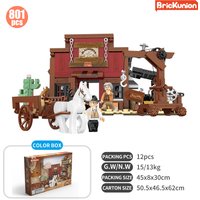 Western Series Scene Building Blocks Toy Set Best-Selling New Product Ideal Birthday Or Christmas Gift for Kids