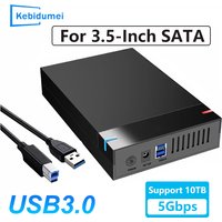 3.5 inch HDD Case USB 3.0 to SATA III External Hard Drive Reader 10TB Hard Drive Enclosure High Speed Adapter for PC Lapop