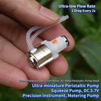 DC3.7V Micro Peristaltic Pump Durable Mini 10MM Metering Motor for Aquarium Liquid Transfer