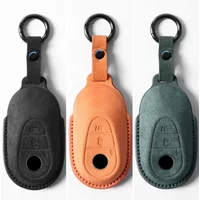 Suede For Mercedes Benz W169 W176 W204 W205 W212 W213 C200 C300 A B C E G Class AMG Car Key Case Cover Keychain Accessories