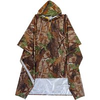 3-in-1 Multifunction Travel Waterproof Poncho Outdoors Rain Coat Shelter Camping Mat Backpack Cover Women Men Raincoat