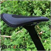 AliExpress BUCKLOS 3D Printed Saddle 143MM 155mm Carbon Fiber Hollow Comfortable Breathable MTB Gravel Road Bicycle Cycling Seating Parts