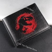 Jurassics World Series Short Wallet Hot Movies Dinosaur Park Folding Purse PU Leather Cartoon Man Card Holder Birthday Gifts