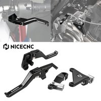 NICECNC Krótkie Klamki Hamulca i Sprzęgła z Mocowaniem do Yamaha Tenere 700 XTZ700 2019-2024 MT07 2018-2020 XSR700 2018-2023