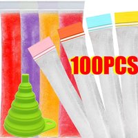 100/50Pcs Disposable Ice Popsicle Mold Bags Kitchen Creative Ice Block Packaging Bag DIY Yogurt Juice Smoothie Bag Mould Tools