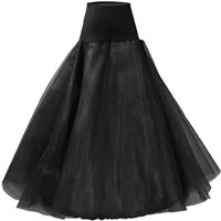 Black 6 Hoops Wedding Petticoat Crinoline Slip Bridal Underskirt In Stock High Quality Customized