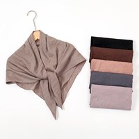 Crinkle Solid Square Scarf For Muslim Woman Hijab Shawl Lady Fashion Headband Hair Scarf Islamic Turban Bandana 90*90cm