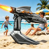 LED Light Extreme Speed Shark Electric Water Blaster Automatic Shooting Toy for Kids Children Summer Outdoor Beach Pool Game Toy