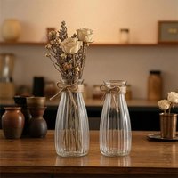 Durable Plastic Vase Modern Table Centerpiece Flower Vase Simple Transparent Decorative Vase for Home Dining Table