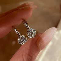 2026 New Arrival 925 Sterling Silver Moissanite Drop Earrings for Women, Luxury Wedding Party Jewelry Gifts
