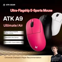 Gaming Mouse ATK DragonFly A9 Ultimate Air Wireless Mouse PAW3950 Ultra 42000DPI 750IPS 8KHz Ergonomic for Windows MacOs
