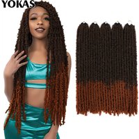 Butterfly Locs Synthetic Crochet Hair Extensions For African Women 24 36 Inch Butterfly Locs Braiding Hair Extensions For Female
