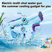 Electric Pulse Multi Shot Water Gun Toy Set with Large Capacity and Built in Firelight Outdoor Children's Toy Birthday Gift