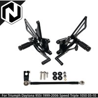 Adjustable Rearsets Footrest Shift Rod For Triumph Daytona 955i 1999-2006 Speed Triple 1050 05-10 Speed Triple T509 Daytona T595