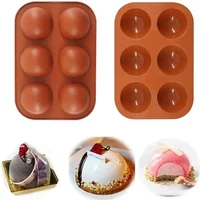Silicone Ball Half Sphere Molds DIY 3D Baking Tools for Pudding Mousse Chocolate Cake Decoration Kitchen Baking Accessories