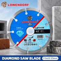 115mm Diamond Dry Segmented Saw Blade Grooved Granite Marble Cutting Tool for Concrete Stone Slicing Angle Grinder 4 1/2inch