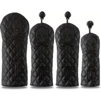 Golf protective cover, pure black skeleton design, dustproof and durable, better protecting the ball head and golf accessories