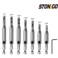 STONEGO 4/7/16PCS Kernbohrer-Set, Locher, Scharnier, Tapper für Türen, selbstzentrierende Holzbearbeitungs-Elektrowerkzeuge
