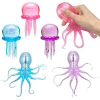 Trendy Jellyfish Toy - Soft Squeeze Stress Relief Fidget Waterproof Sensory Play Toy Ideal Gift for Kids & Adults