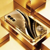 Gold Glitter Diamond Tiger phone case s26 ultra case s25 ultra case glass for Samsung Galaxy S26 S25 S24 S23 S22 FE,Ultra,Plus