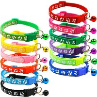 Adjustable Pet Collar with Bell 1Pc Durable Basic Decor for Cats Small Dogs Daily Use Puppy Collar