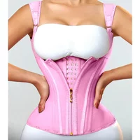 Fajas Colombianas Girdles Double Compression Vest Top Waist Trainer Corset with Zipper Hook Flat Belly Slimming Body Shaper Belt
