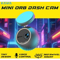 Dash Cam KAWA Tiny Video Recorder 2K Car DVR MINI ORB,Voice Control Car Camera,360° Rotate,180° Video Flip AUTO Dash Camera