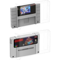 10PCS For Cartridge Transparent Protector Case For SNES For Super Nintendo Cart Cartridge Region PAL SNES Game Clear Case
