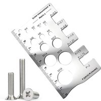410 stainless steel Bolt Thread Checker Measurement Tool for Screw Anti-Slip Portable Measuring Gauge Tool for Nut Bolt