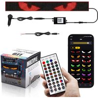 Dynamic Truck Car Devil Eye LED Pixel Panel Light APP Control Soft Foldable Lighting Scrolling For Board Windshield 12V 24V image 4