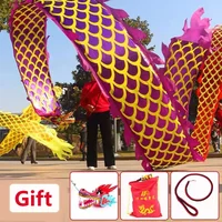 3D Dragon Head Fitness Dance Double-sided Colorful Silk Stage Props New Year Gifts Outdoor Dance Parent-child Sports Toys
