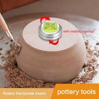 Pottery Tool with Level Gauge - Precise Center Positioning & Synchronous Rotation for Clay Shaping Aluminum alloy turntable