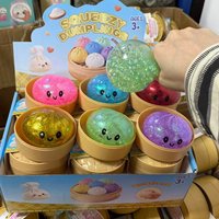 New Glitter Dumpling Squishy with Box Dumplings Sensory Squeeze Toy for Stress Relief Fans Gift
