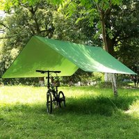 High-quality camping canopy, silver-coated version, equipped with a storage bag, 2 ground stakes, and 4 elastic wind ropes.