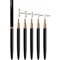 5pcs/set Nail Art Liner Brushes Set Striping Drawing French Stripe Line Painting Drawing Flower Pen Professional Manicure Tool