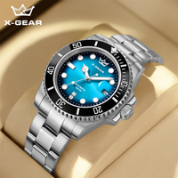 X-GEAR New Fashion Business Men's Automatic Mechanical Watch Waterproof Stainless Steel Watch Strap