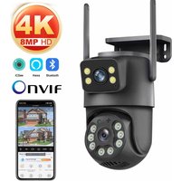 Kamera WiFi 8MP PTZ podwójne ekrany automatyczne śledzenie noktowizor kamera monitorująca CCTV zewnętrzna kamera IP bezpieczeństwa 4MP icsee