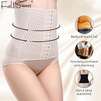 FallSweet Black Waist Trainer Body Shapers for Women Tummy Slimming Body Shapewear Postpartum Belly Band Shapewear XS-9XL