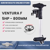 Haswing 5HP Brushless Electric Trolling Motor 160lbs 24V Transom Mount 800MM Boat Engine for Saltwater Freshwater Steering Wheel