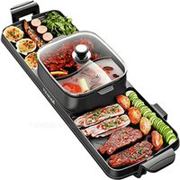 Multi-Function Kebab Grill Pan Standing Outdoor Smokeless BBQ Electric Barbecue Grill Commercial Electric Griddle Portable PTFE