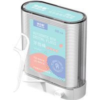 Dental Floss Picks Dispenser Automatic Holder Dental Flosser Sticks Storage Box Portable Travel Plastic Toothpicks With Threads