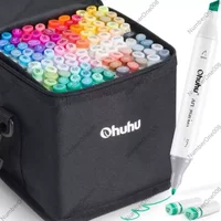 Ohuhu Honolulu 120 Colors Dual Tips Alcohol Art Markers, Brush & Chisel